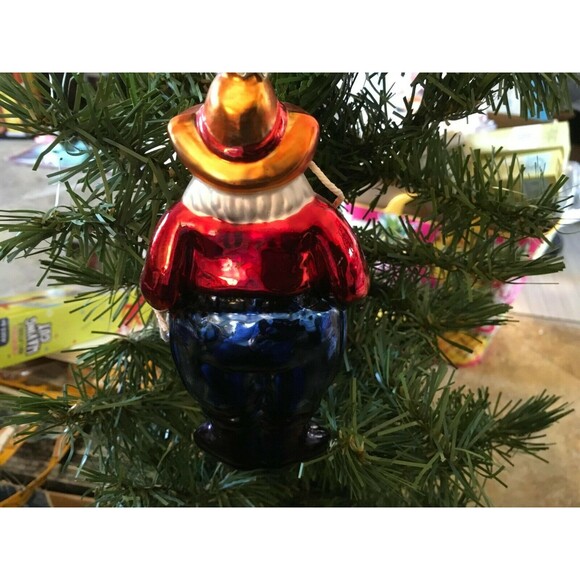 Santa Sheriff Wild West Ornament – Hand-Blown Glass with Lasso and Horseshoes - Picture 5 of 8